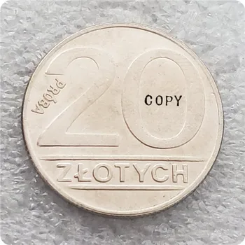 1989 Польша Копировальные монеты из никеля и латуни стоимостью 20 злотых