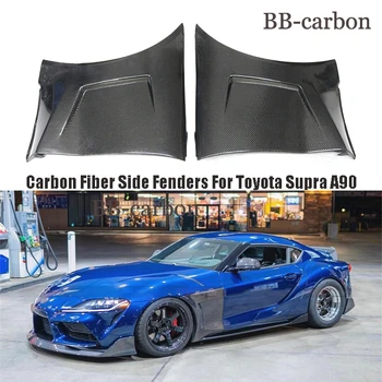Настоящее Углеродное Волокно/Frp Неокрашенный Авто Колесная Арка Передние Боковые Крылья Flare Для Toyota Supra A90 A Style