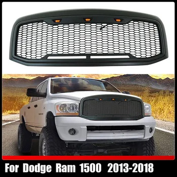 Для Dodge Ram 1500 2013-2018 Замена передней решетки в стиле автомобиля Raptor Сетчатая решетка капота Бамперная решетка со светодиодной подсветкой Аксессуары