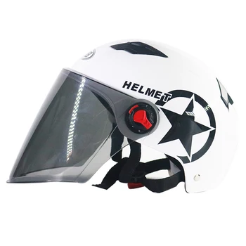 Мотоциклетный шлем, скутер, велосипед, бейсболка с открытым лицом, защитная каска для защиты от ультрафиолета, шлем для мотокросса, многоцветная защита