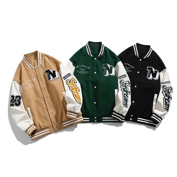 Новая коллекция курток-бомберов, женское пальто, мужская бейсбольная куртка для пары, осенняя унисекс в стиле бойфренда, университетская хип-хоп уличная одежда