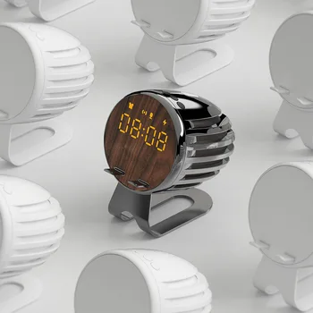 Новый маленький будильник индукционный стерео креативный бытовой сабвуфер Bluetooth мини маленький динамик будильник настольные часы