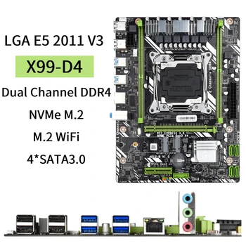 Материнская плата X99 X99-D4 LGA 2011 V3 Placa Mae Поддерживает память DDR4 Процессор XEON E5 V3V4 WIFI NVME M.2 X99 LGA2011-3