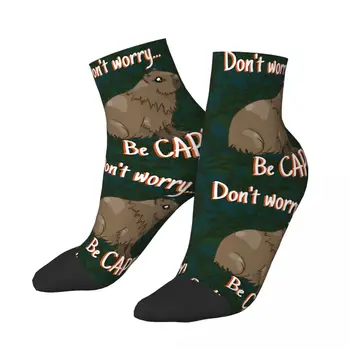 Забавные мужские гольфы Be Cappy Capybara в уличном стиле, бесшовные носки для экипажа, подарочный рисунок с принтом