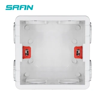 SRAN Регулируемая монтажная коробка Внутренняя кассета 86 мм * 83 мм * 50 мм для розеток и выключателей 86 типов, Белая / красная Задняя коробка для проводки