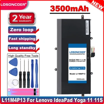 LOSONCOER Аккумулятор хорошего качества 3500mAh L11M4P13 4ICP4/56/120 Аккумулятор для Lenovo IdeaPad Yoga 11 11S Аккумуляторы в наличии