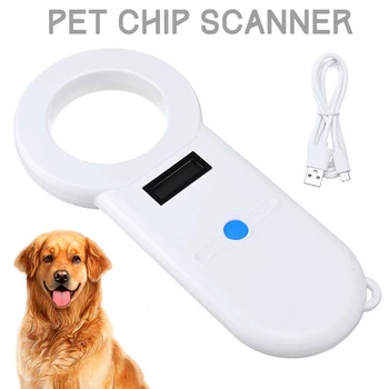 Портативный сканер для считывания чипов домашних животных, сканер для распознавания микрочипов животных, транспондеры для кошек и собак в мягком чехле