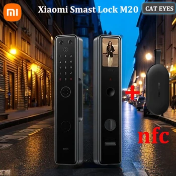 Новый умный дверной замок Xiaomi M20 Версия Cat Eye Полноавтоматический IPS визуальный экран Отпечаток пальца Bluetooth NFC Разблокировка Mihome Control