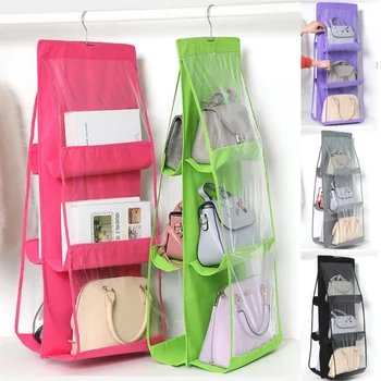 Подвесная сумка-органайзер для гардероба, Прозрачная сумка для хранения, прозрачная дверная стенка, прозрачная сумка для обуви с сумкой-вешалкой