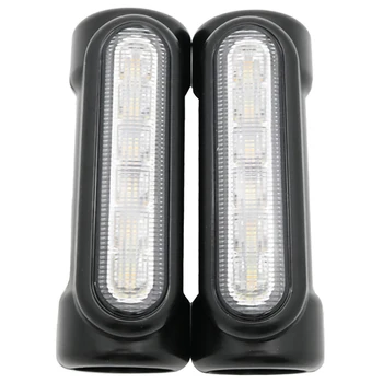 Мотоциклетный светодиодный фонарь дальнего света/указатель поворота для шоссейной полосы (черный)