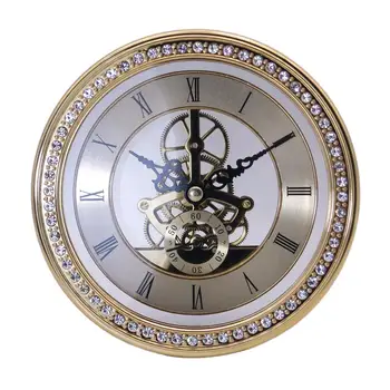 Вставка Для часов-скелетов из хрустального горного хрусталя, римская цифра и Сменные часы с работающей батарейкой (2 цвета на выбор)