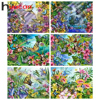Набор для алмазной вышивки Huacan 5D, Бабочка, Водопад, Алмазная живопись, Животные, мозаика, Хобби и рукоделие, домашний декор