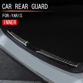 Защита багажника заднего бампера автомобиля Защита багажника от царапин Накладка заднего бампера для Toyota Hatchback Yaris 2020-2021