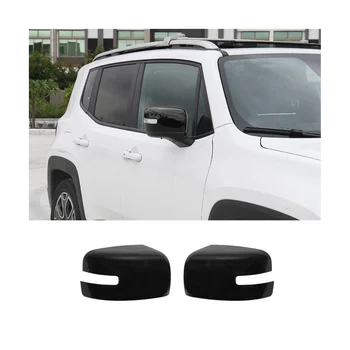 Накладка на зеркало заднего вида, накладка на раму бокового зеркала, наклейка для аксессуаров Jeep Renegade 2016-2023 - ABS Черный
