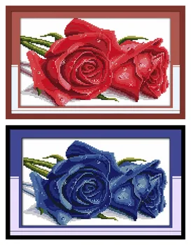 Набор для вышивания крестиком Rose lover flower count pring ткань с тиснением 18 14ct 11ct ручная вышивка сумка для рукоделия ручной работы DIY сумка для рукоделия
