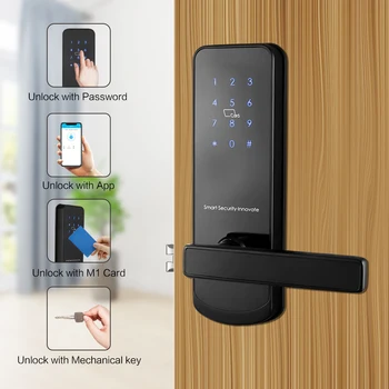 TTlock Bluetooth WiFi Умный электронный дверной замок Клавиатура Умный дверной замок для дома Airbnb House Квартира с дистанционным управлением приложением