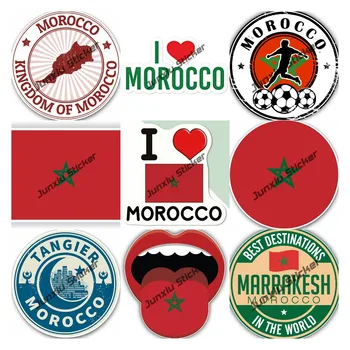 МАРОККО, Марокканский Флаг, Кругляш, Виниловые наклейки Maroc, Наклейки для заднего лобового стекла автомобиля, наклейки на мотоциклетный шлем, Аксессуары