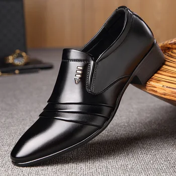 Роскошный бренд из искусственной кожи, модные мужские лоферы в деловом стиле, черные туфли-оксфорды, дышащие официальные свадебные туфли