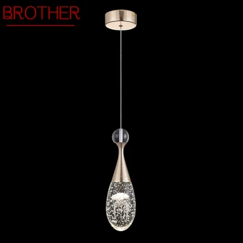 Современный подвесной светильник BROTHER оригинальная светодиодная люстра ручной работы в виде медузы из хрусталя для спальни и столовой