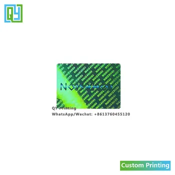10000 шт 13x17 мм Бесплатная доставка Пользовательская зеленая наклейка с голограммой наклейка с логотипом бренда лазерная голографическая печать