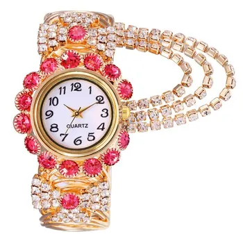 Роскошный женский браслет, кварцевые часы для женщин, Магнитные часы, женское спортивное платье, наручные часы с розовым циферблатом, часы Relogio