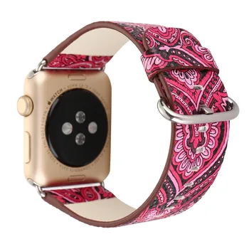Модный кожаный браслет в народном стиле для Apple Watch, ремешок 38 40 41 мм, 42 44 45 мм, ремешок для часов iWatch серии 3 4 5 6 7 SE