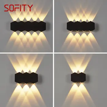 Настенный светильник SOFITY Креативный современный уличный водонепроницаемый светильник-бра, декоративный для домашнего коридора