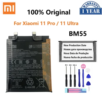 100% Оригинальный аккумулятор для телефона BM55 5000 мАч для Xiaomi 11 Pro Ultra 11Pro 11Ultra, сменные батареи для мобильных телефонов Bateria
