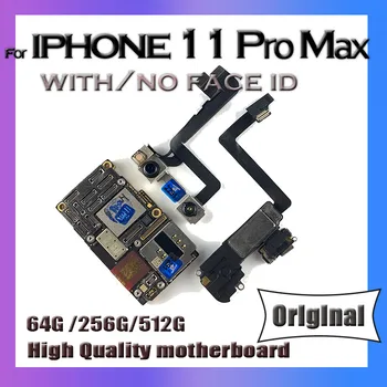 100% Оригинальная разблокированная плата для iPhone 11 Pro Max Материнская плата с логикой Face ID IOS Чистый Бесплатный тестер iCloud Wroking с полным чипом
