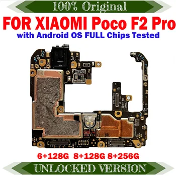 Разблокированная Основная Мобильная Плата Материнская Плата Для смартфона Xiaomi Poco F2 Pro Материнская Плата 8 + 128G 8 + 256G 6G + 128GB Snapdragon Full Chips