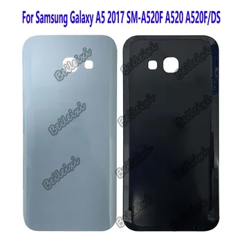 Для Samsung Galaxy A5 2017 A520 A520F A520F/DS A520S Задняя Крышка Аккумулятора Задняя Дверь Батарея Стеклянная Панель Корпус Чехол Клей
