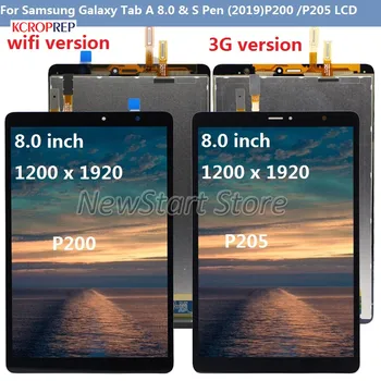 Для Samsung Tab A 8.0 2019 P205 lcd P200 ЖК-дисплей Монитор сенсорный экран Дигитайзер Стеклянная панель в сборе