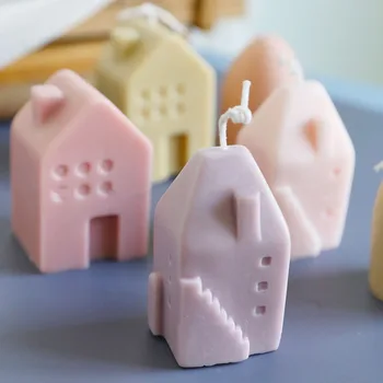 Милый дом, Свеча, форма для мыла, мини-Домики из гипса, Домашний декор, Силиконовые формы для изготовления Ароматерапевтических свечей