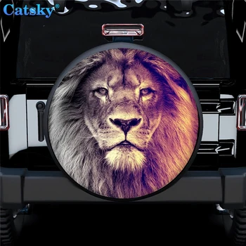 защита крышки автомобильных шин lion animal защита от солнца пользовательские аксессуары для внедорожников SUV14 15 16 17 дюймов