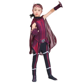 Костюм Алой ведьмы для девочек, костюм супергероя для косплея на Хэллоуин