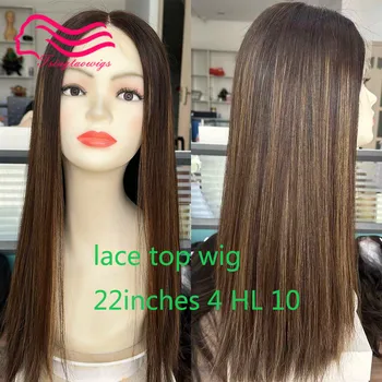 Tsingtaowigs кружевной парик сверху больше в наличии 22 дюйма крошечный слой стиль Европейские девственные волосы кошерные парики, еврейские парики бесплатная доставка