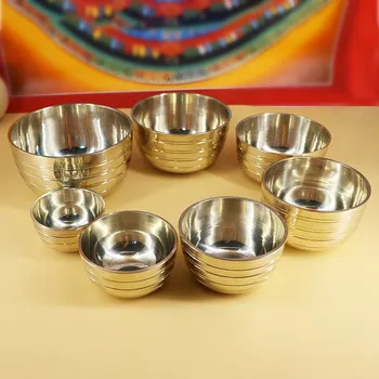 Оптовая продажа 7шт 7-13 см Тибетские Поющие Чаши Для медитации, Йоги, Медные Колокольчики Ручной работы, Непальский Набор чаш со звуковыми подушками-ударниками