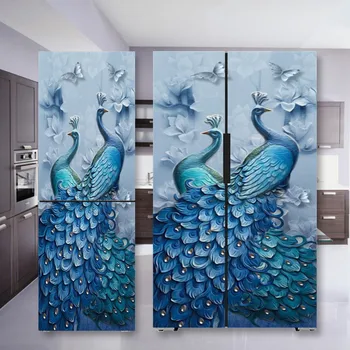 Декоративные обои из ПВХ, Самоклеящийся водонепроницаемый плакат, наклейка на дверцу шкафов, Наклейка на холодильник, Съемный декор для дома