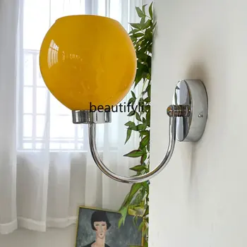 Французский настенный светильник yj Для спальни, гостиной, телевизора, стены в проходе, Оранжевые американские лампы