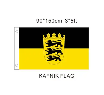 КАФНИК, Баден-Вюртемберг Государственный Немецкий Флаг Германии 3x5FT Баннер 150x90cm 100D Полиэстер пользовательский флаг, Бесплатная Доставка