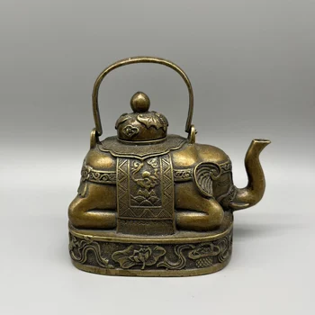 Коллекционируйте китайские скульптурные украшения из старинной латуни и ручной работы 