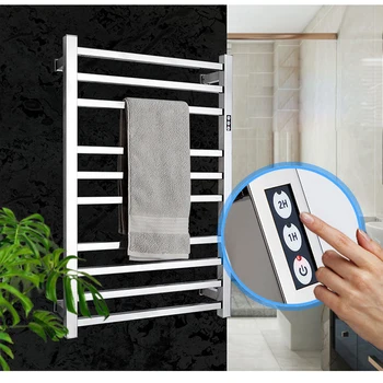 Электрический полотенцесушитель Echome для ванной комнаты, водонепроницаемая сушилка с термостатическим синхронизацией, сушилка для хранения в ванной из нержавеющей стали