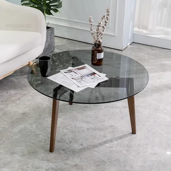 Скандинавская мебель для дома, круглый журнальный столик, Простой современный чайный столик для маленькой квартиры, креативный дизайнерский столик для гостиной