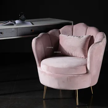 Скандинавская мебель, Бархатный диван, кресло, современная маленькая квартира, Модные стулья для гостиной, Минималистичный одноместный шезлонг для отдыха