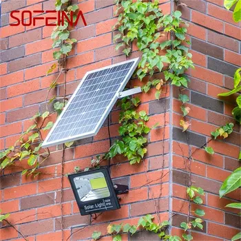 SOFEINA Solar Light 30 Вт 60 Вт 100 Вт 200 Вт Уличный внутренний водонепроницаемый настенный светильник IP65 со светодиодным пультом дистанционного управления