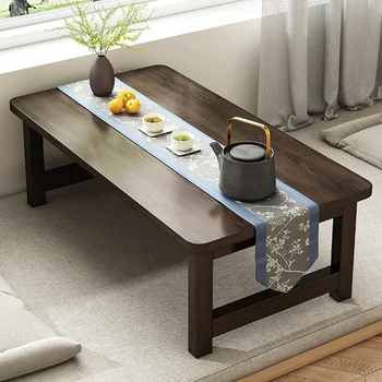 японский Черный Квадратный журнальный столик в Скандинавском минималистичном стиле для гостиной, низкий переносной журнальный столик, современный диван-бистро Koffietafels Decor