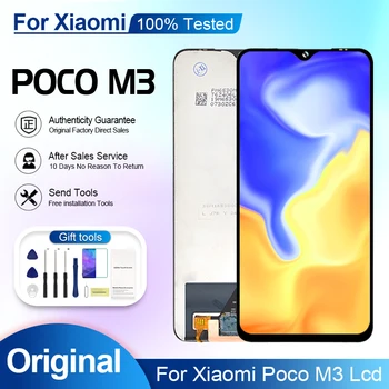 6,53 Дюймов Для Xiaomi Poco M3 ЖК-дисплей Для Redmi 9T Сенсорный Экран Дисплея Digitizer M2010J19CG В Сборе Для Redmi Note 9 4G С Инструментами