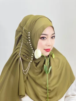 Твердый исламских женщин из бисера из бисера оголовье хиджаб мгновенный Шаль Турция шляпа хиджаб капот выпадения волос головной платок хиджаб мусульманский стрейч