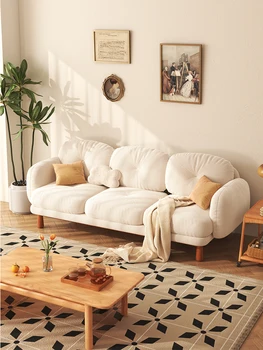 Тканевый диван TLL в японском стиле с технологией вишневого дерева, гостиная в скандинавском стиле для маленькой квартиры