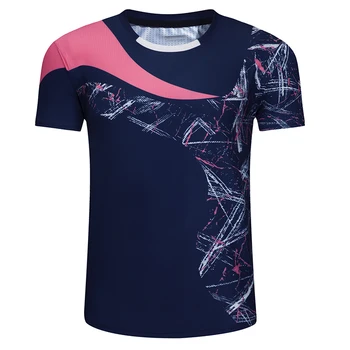 Новая быстросохнущая дышащая рубашка для бадминтона с коротким рукавом, женские футболки для настольного тенниса, волейбола, командной игры, бега, тренировок